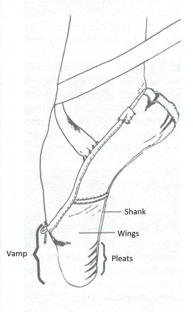 Parts Of A Pointe Shoe Diagram