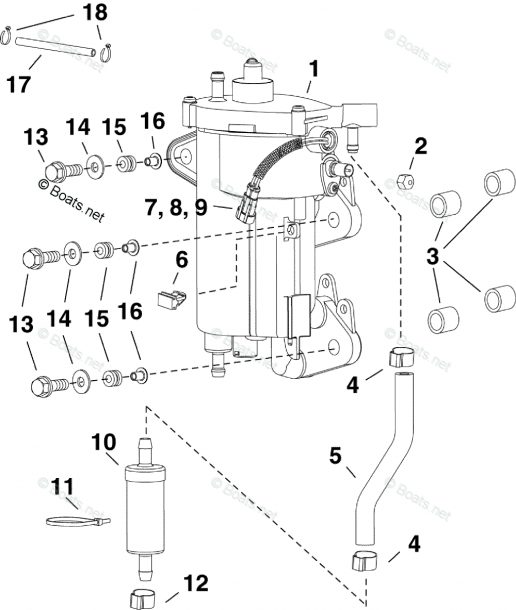 Evinrude 9.9 Fuel Pump Diagram