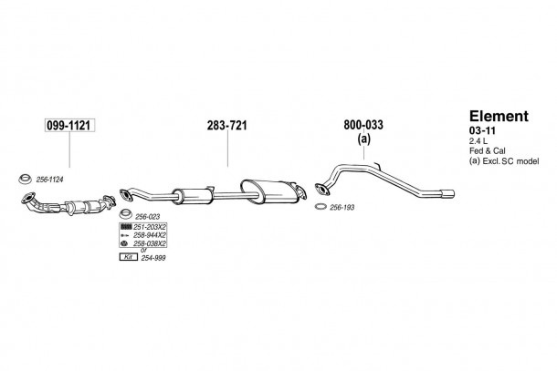 Honda Element Exhaust System Diagram