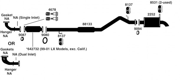 Honda Element Exhaust System