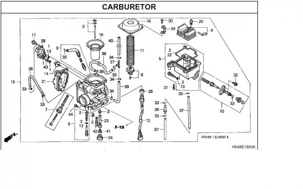 Honda Fourtrax 350 Carburetor Diagram