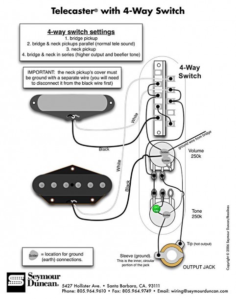 4 Way Telecaster Wiring Diagram