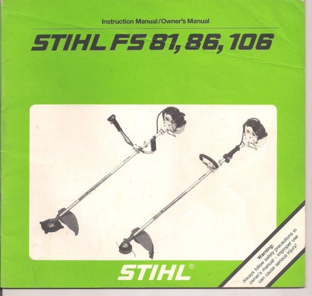 Stihl Fs 81 86 106 Instruction Maintenance Assembly Operation | Best ...