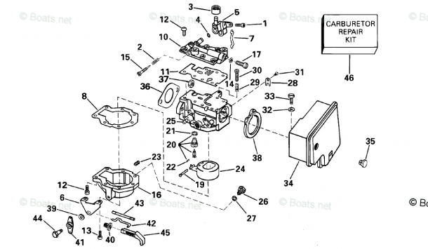 Johnson Outboard Carburetor Diagram