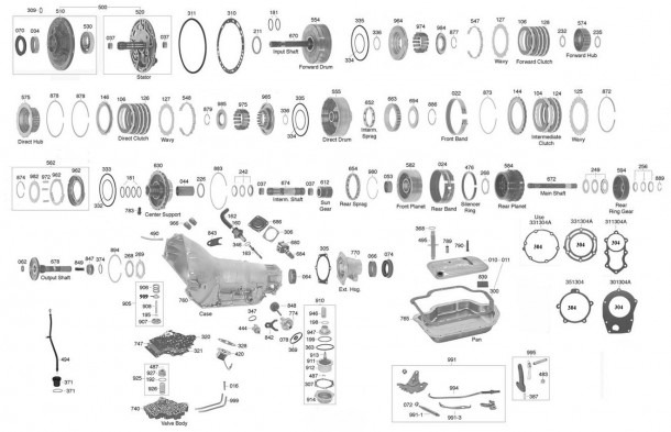 Th 400 Valve Body Diagram Exploded View