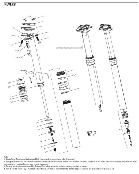 Rock Shox Reverb Spare Parts Diagram