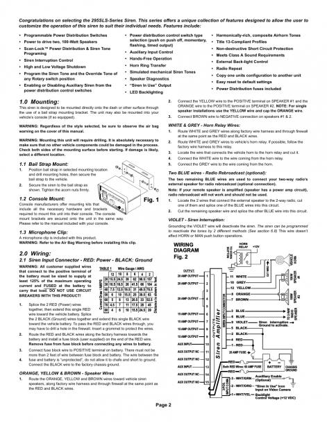 Whelen Siren 295slsa6 Wiring Diagram